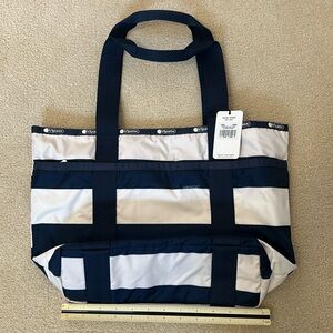 LeSportsac Everyday Zip Top Tote, Classic Rugby print, BNWT